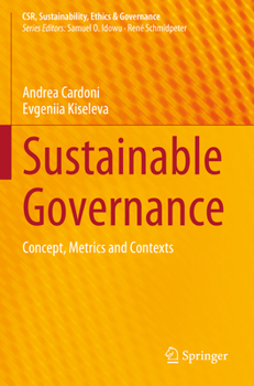 Paperback Sustainable Governance: Concept, Metrics and Contexts Book