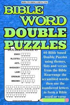 Paperback Bible Word Double Puzzles Vol.1: 60 Bible themed scrambled word and Bible verses puzzles Book