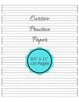 Paperback Cursive Practice Paper: Notebook with Dotted Sheets for Students to Practice Cursive Book