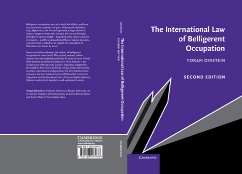 Hardcover The International Law of Belligerent Occupation Book