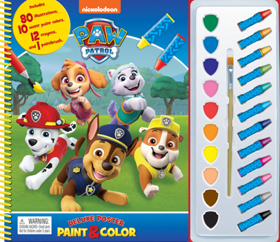 Gift Paw Patrol Deluxe Poster Paint & Color Book