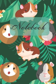 Paperback Notebook: Two Tone Color Guinea Pig And Leaf - Diary / Notes / Track / Log / Journal, Book Gifts For Boys Girls Kids Teens 6x9" Book