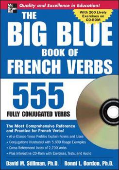 Paperback The Big Blue Book of French Verbs (Book w/CD-ROM) Book
