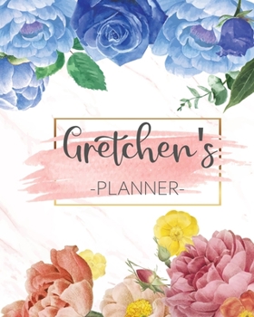 Paperback Gretchen's Planner: Monthly Planner 3 Years January - December 2020-2022 - Monthly View - Calendar Views Floral Cover - Sunday start Book