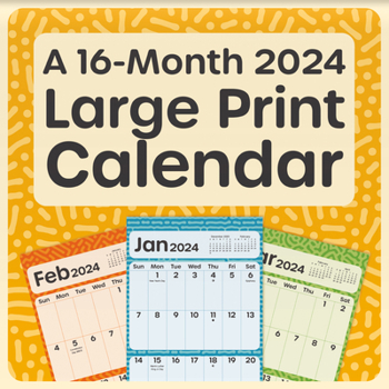 Calendar 24wall Large Print Book