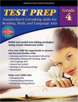 Paperback Aep Test Prep, Grade 4 Book