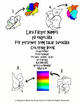 L�ra F�rger Names p� engelska f�r personer som talar svenska Coloring Book roliga former flera �vningar f�r barn, vuxna, �ldre art Therapy BL� R�D GUL Gr�n Lila ORANGE ROSA