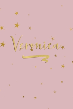 Paperback Veronica: Personalized Journal to Write In - Rose Gold Line Journal Book