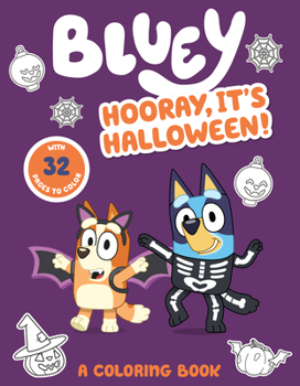 Paperback Bluey: Hooray, It's Halloween!: A Coloring Book