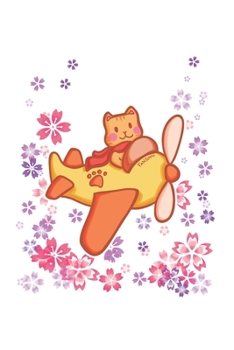 Paperback Funny Cat Pilot Notebook: Graph Paper Journal 6x9 - 120 Pages Book