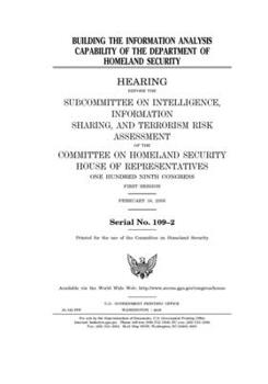 Paperback Building the information analysis capability of the Department of Homeland Security Book