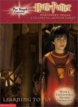 Paperback Harry Potter Learning to Fly Coloring/Activity Book [With 3 Broom Shaped Crayons] Book