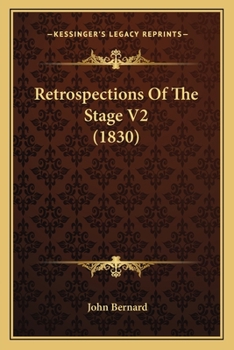 Paperback Retrospections of the Stage V2 (1830) Book