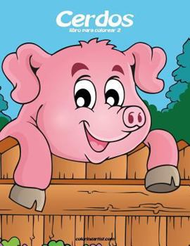Paperback Cerdos libro para colorear 2 [Spanish] Book
