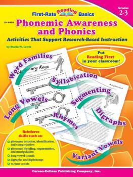 Paperback Phonemic Awareness and Phonics, Grades 2 - 3: Activities That Support Research-Based Instruction Book