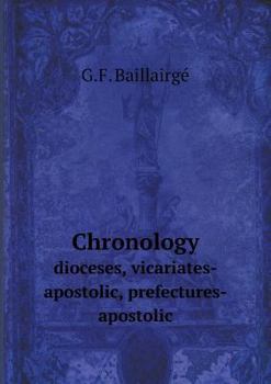 Paperback Chronology dioceses, vicariates-apostolic, prefectures-apostolic Book