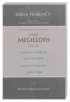 Paperback Biblia Hebraica Quinta-FL: First Fascicle, General Intro & Megilloth [Hebrew] Book