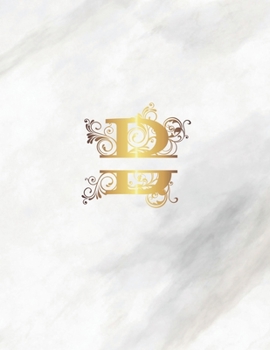 Paperback B: Monogram Initial Weekly Academic Planner Marble 8.5 x 11 Book