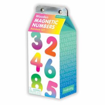 Paperback Rainbow 123 Wooden Magnetic Numbers Book