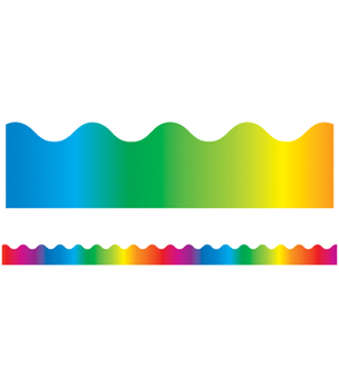 Paperback Rainbow Scalloped Bulletin Board Borders Book