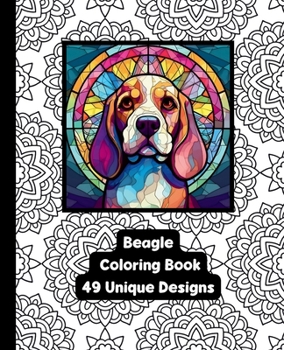 Paperback Beagle - Dog - Adult Coloring Book - 49 Unique Designs Book