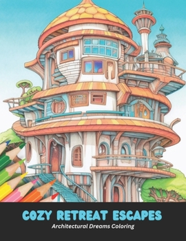 Cozy Retreat Escapes: Architectural Dreams Coloring, 50 pages, 8.5 x 11 inches
