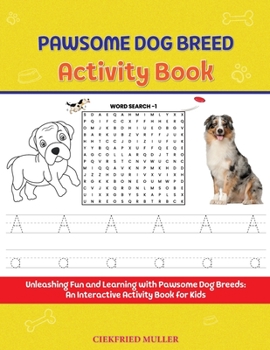 Paperback Pawsome dog breed activity book
