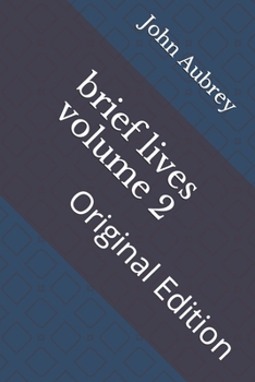Paperback brief lives volume 2: Original Edition Book