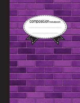 Paperback Composition Notebook, 8.5 x 11, 110 pages: Purple brick: (School Notebooks) Book