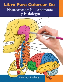Libro para colorear de Neuroanatomía + Anatomía y Fisiología: 2-en-1 compilación | Libro de colores de autoevaluación para estudiar muy detallado para Estudiar y Relajarse