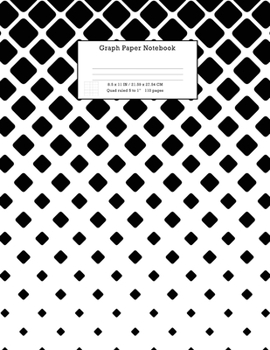 Paperback Graph Paper Notebook: Grid Paper Notebook 110 Sheets Large 8.5 x 11 Quad Ruled 5x5 Book