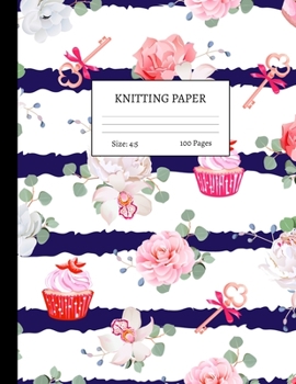 Paperback Knitting Paper: Graph Notebook and Journal for Patterns - 4:5 Ratio - 100 pages - Letter Format 8.5"x11" - Cover Design Code 00080 Book