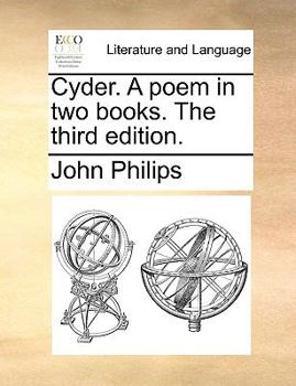 Paperback Cyder. A poem in two books. The third edition. Book