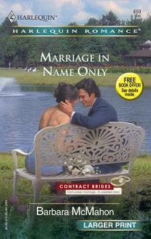 Mass Market Paperback Marriage in Name Only [Large Print] Book