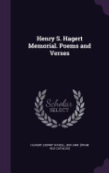 Hardcover Henry S. Hagert Memorial. Poems and Verses Book