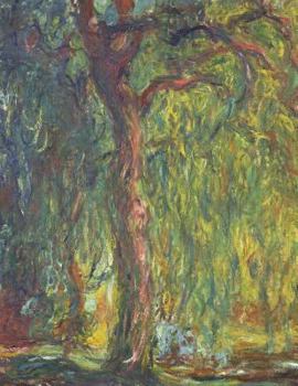 Paperback Weeping Willow, Claude Monet. Graph Paper Journal: 150 Pages, 8.5 X 11 Inches (21.59 X 27.94 Centimeters), Diary, Composition Book. Laminated. Book