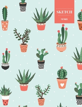Sketch  110 Pages: Cactus Sketchbook for Kids, Teen and College Students | Succulent Llama Pattern