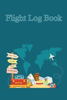 Paperback Flight Log Book: kids travel journal airplane to record trip Book