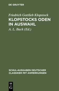 Hardcover Klopstocks Oden in Auswahl [German] Book