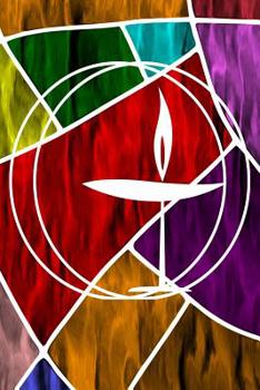 UU Flaming Chalice | Stained Glass Mosaic Tile Art: Unitarian Universalist Religion Softcover Notebook Diary | Lined Writing Journal | 100 Cream Pages | Religious Faith Symbols