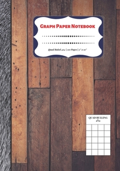 Paperback Graph Paper Notebook: Quad Ruled 4x4 - 110 Pages - 7" x 10" Squared Graphing Paper * Blank Notebook * Grid Paper * Softback ...(Composition Book