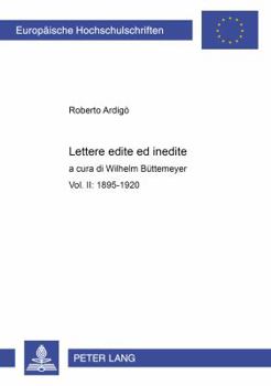 Hardcover Lettere Edite Ed Inedite: Vol. II: 1895-1920 [Italian] Book