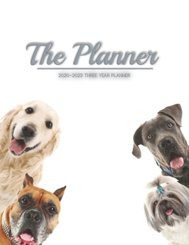 Paperback The Planner: Dog lover cover design Three year planner Personal Planners Daily Weekly And Monthly Calendar Schedule agenda Organize Book