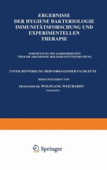 Paperback Ergebnisse Der Hygiene Bakteriologie Immunitätsforschung Und Experimentellen Therapie: Einundzwanzigster Band [German] Book