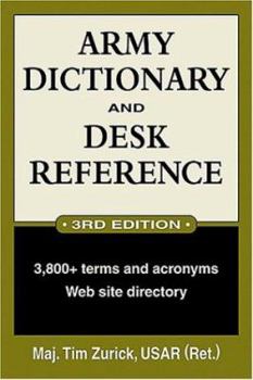 Paperback Army Dictionary and Desk Reference Book