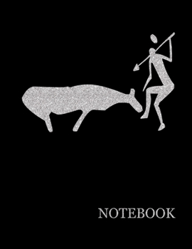 Brilliant Silver Ancient Pictographic Human Black Notebook| Brilliant Glitter Silver Human Black Notebook Grid Sturdy High Quality Premium White Paper ... For Man| Journal For Work (Luxury Silver)