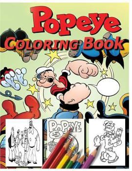 Paperback Popeye Coloring Book: Coloring Book: Stress Less Coloring Book