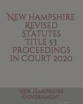 Paperback New Hampshire Revised Statutes Title 53 Proceedings in Court Book