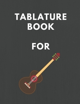 Paperback Tablature Book For: Guitar, Tab Book, Nice Cover,150pages,"8.5x11"in, Soft Cover, Matte Finish Book