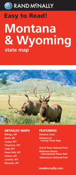 Map Rand McNally Easy to Read! Montana Wyoming State Map Book